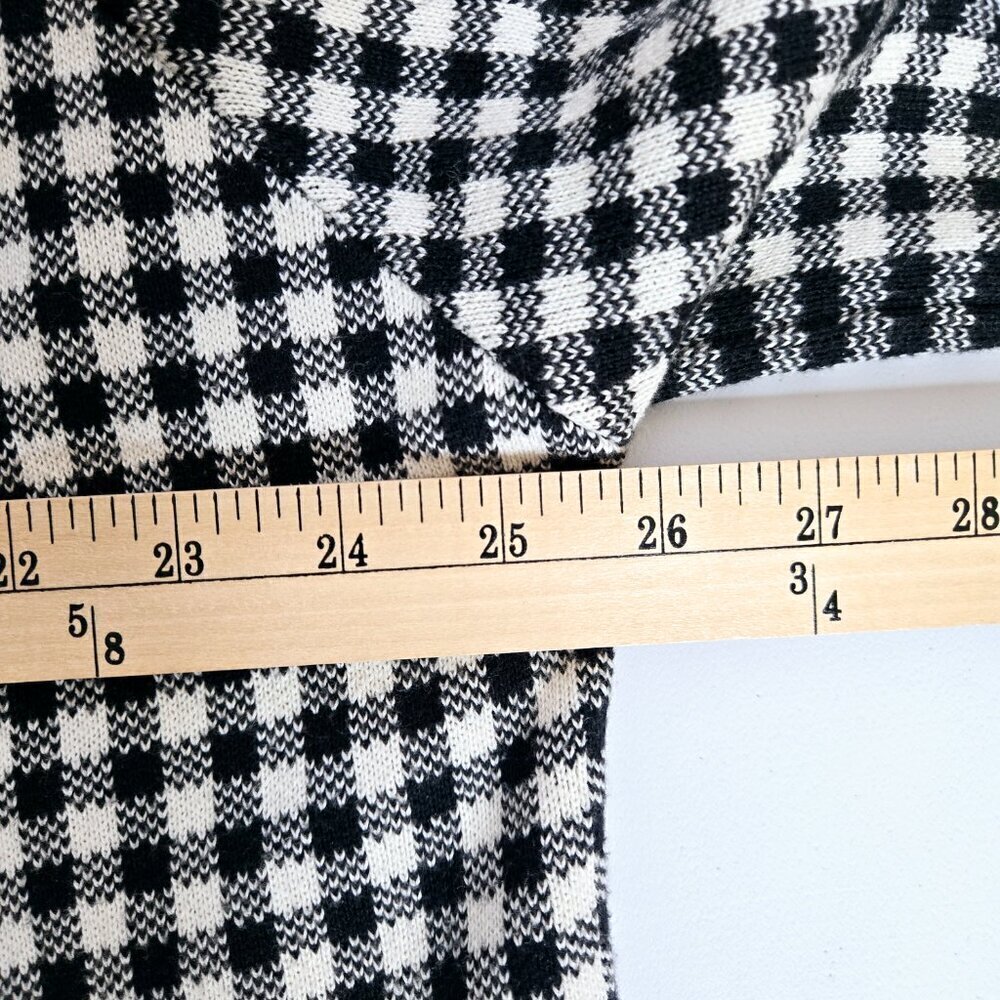 Dressbarn Black White Dolman Short Sleeve One Button Sweater Cape Plus Sz 22/24 - Picture 4 of 10